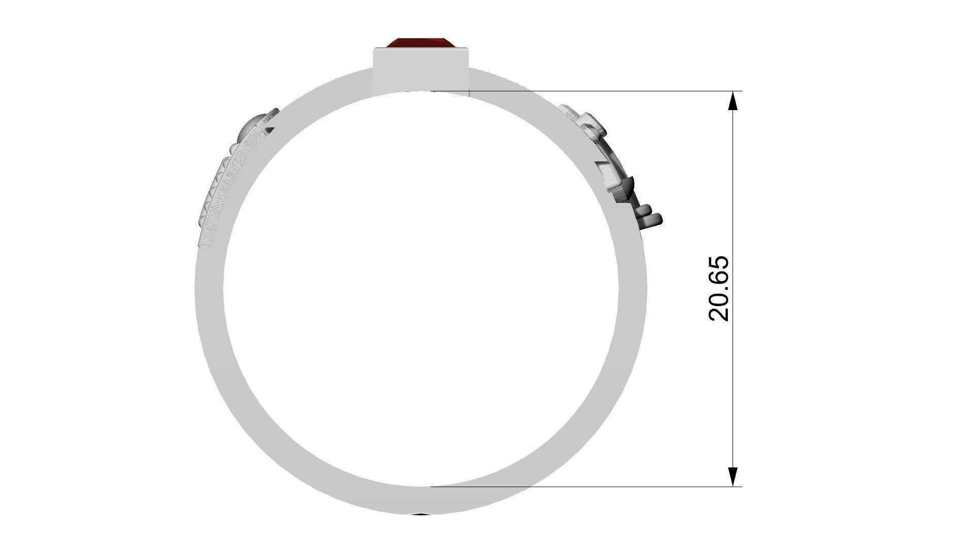 Lawyer Ring With Ruby 3D print model_6