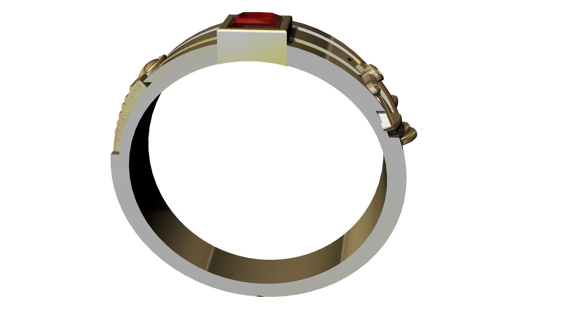 Lawyer Ring With Ruby 3D print model_17