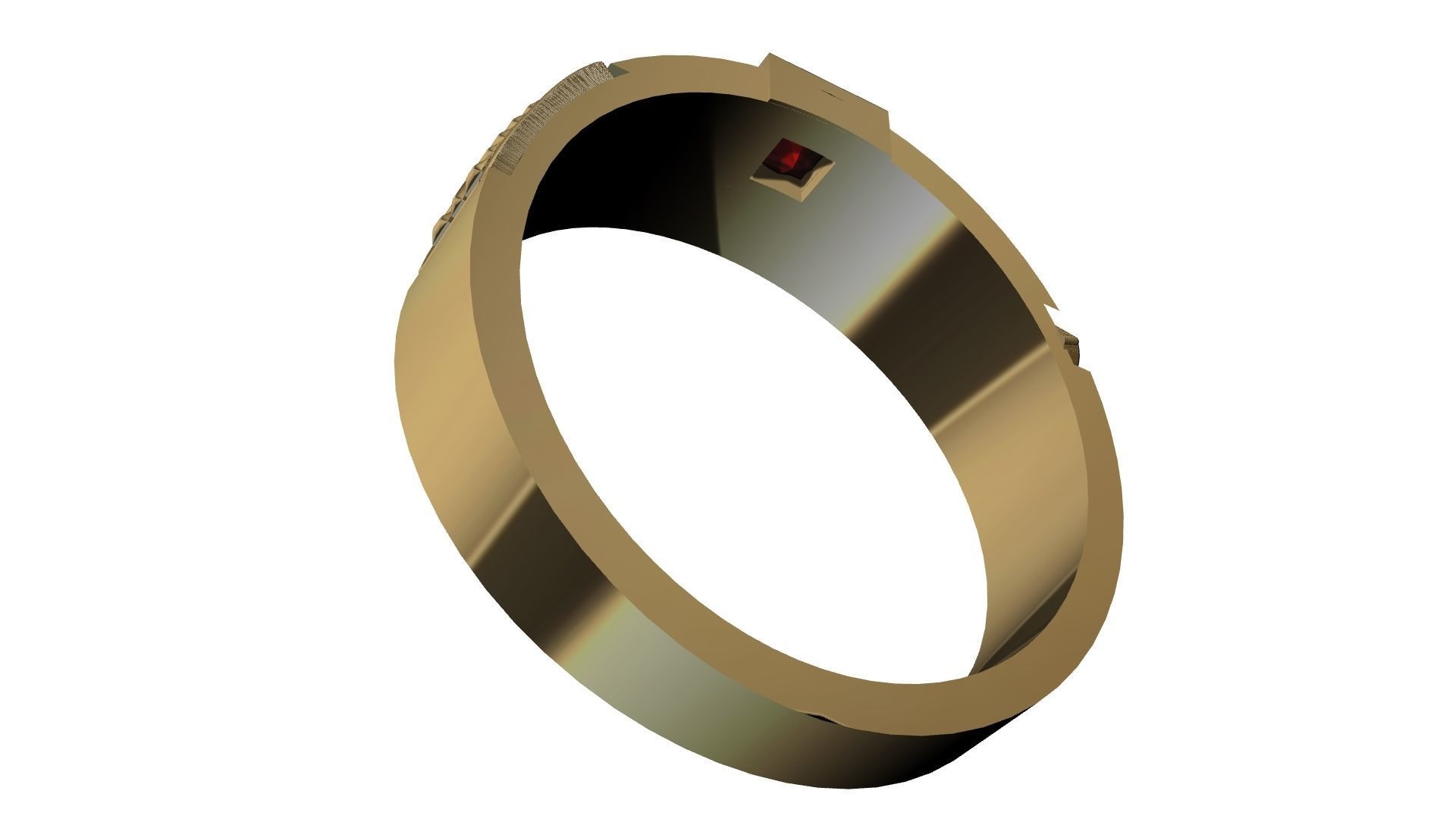 Lawyer Ring With Ruby 3D print model_19