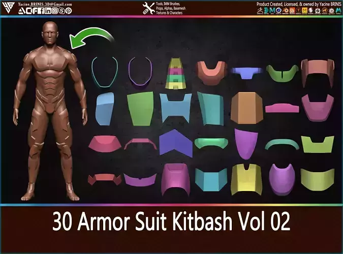30 Armor Suit Kitbash Vol 02