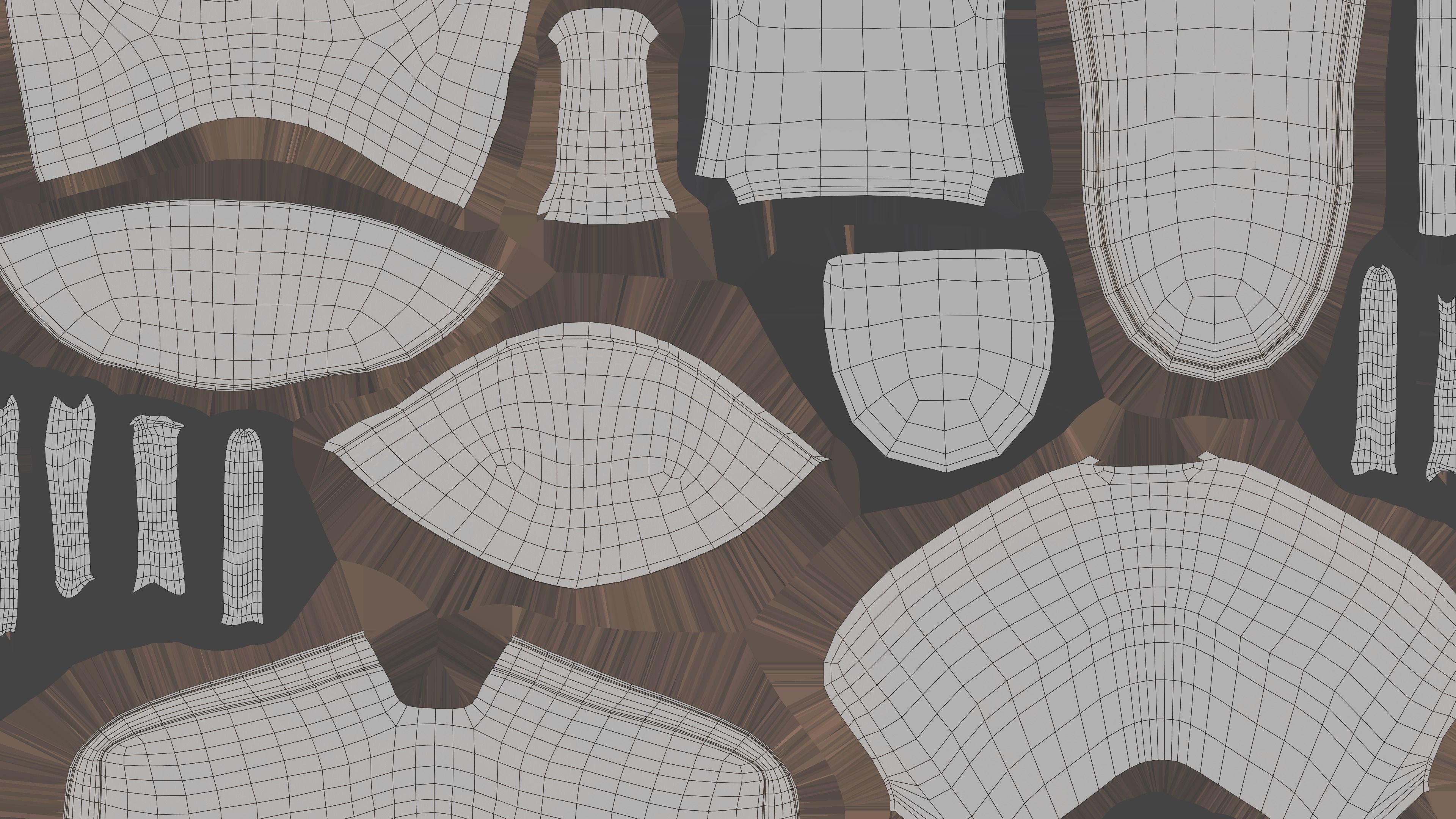 Old work boots Low-poly 3D model_7