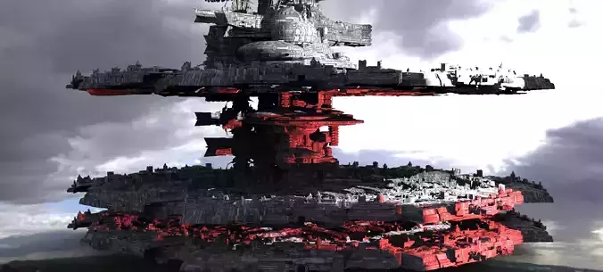 Sci-Fi City dystopia City Ship 8