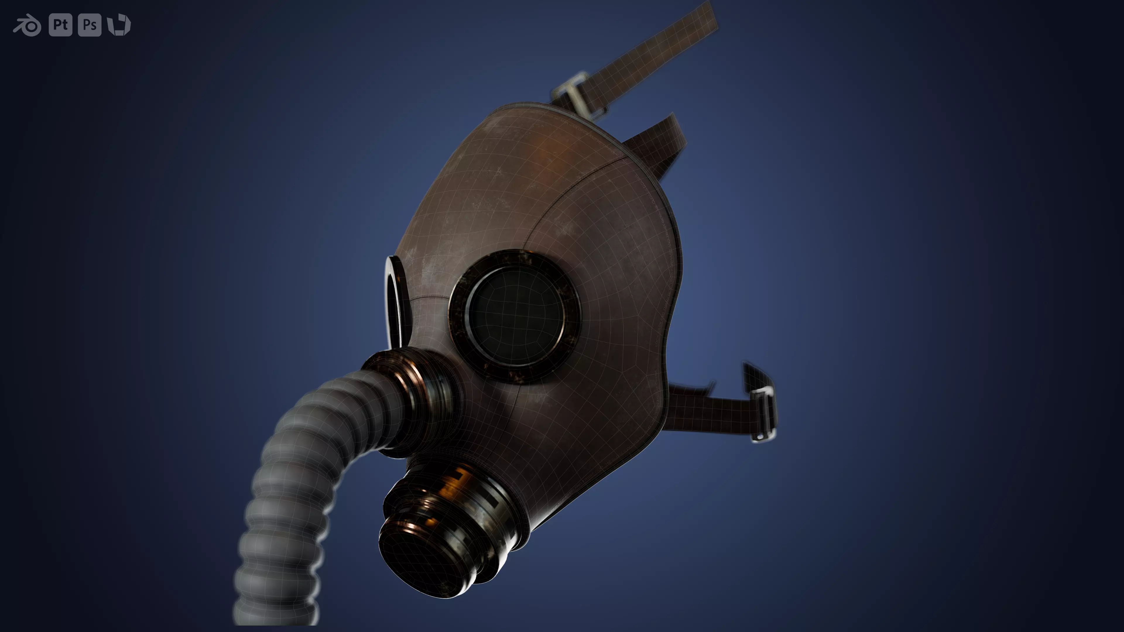 Old gas mask 3D model_0