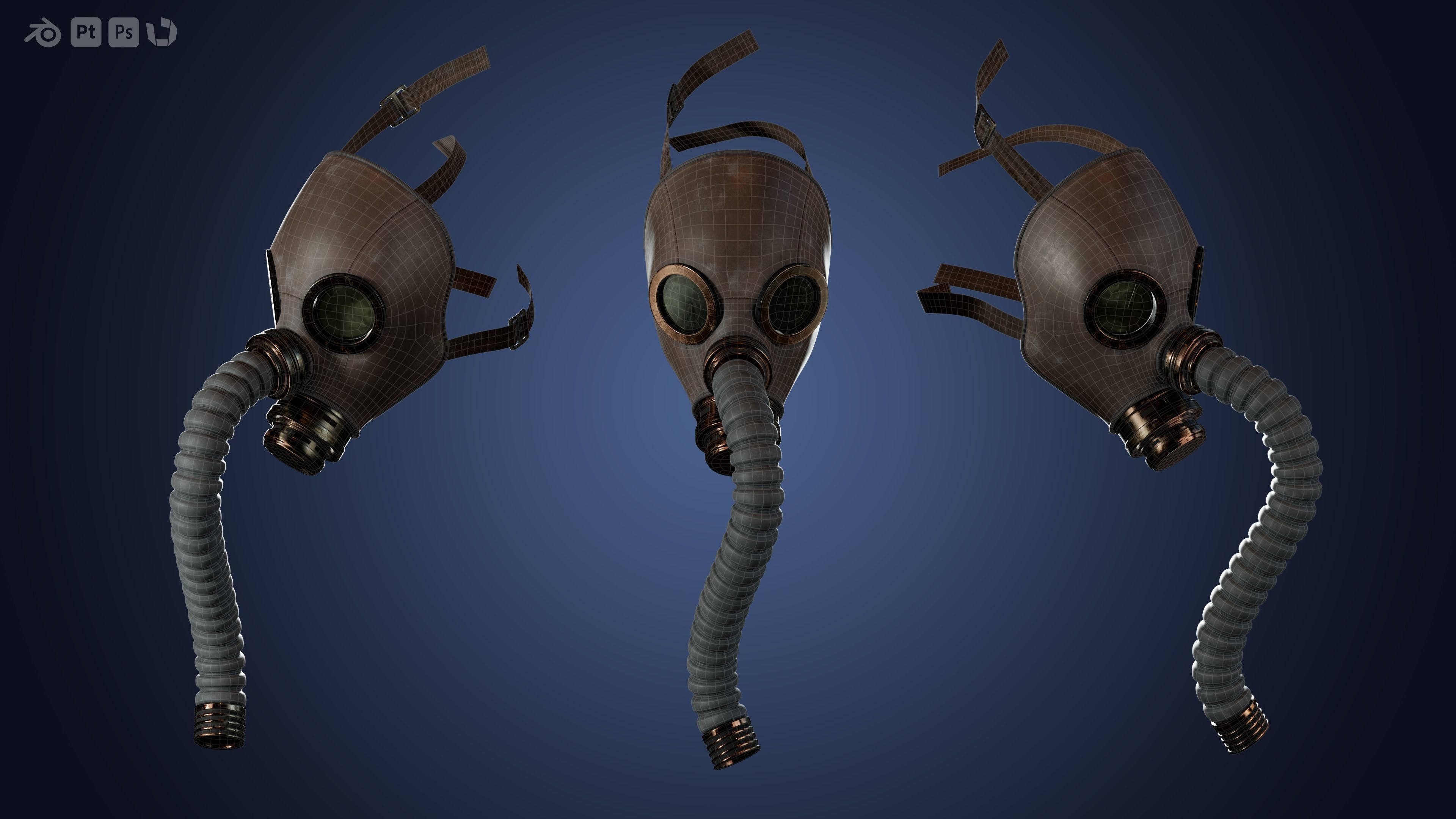 Old gas mask 3D model_2
