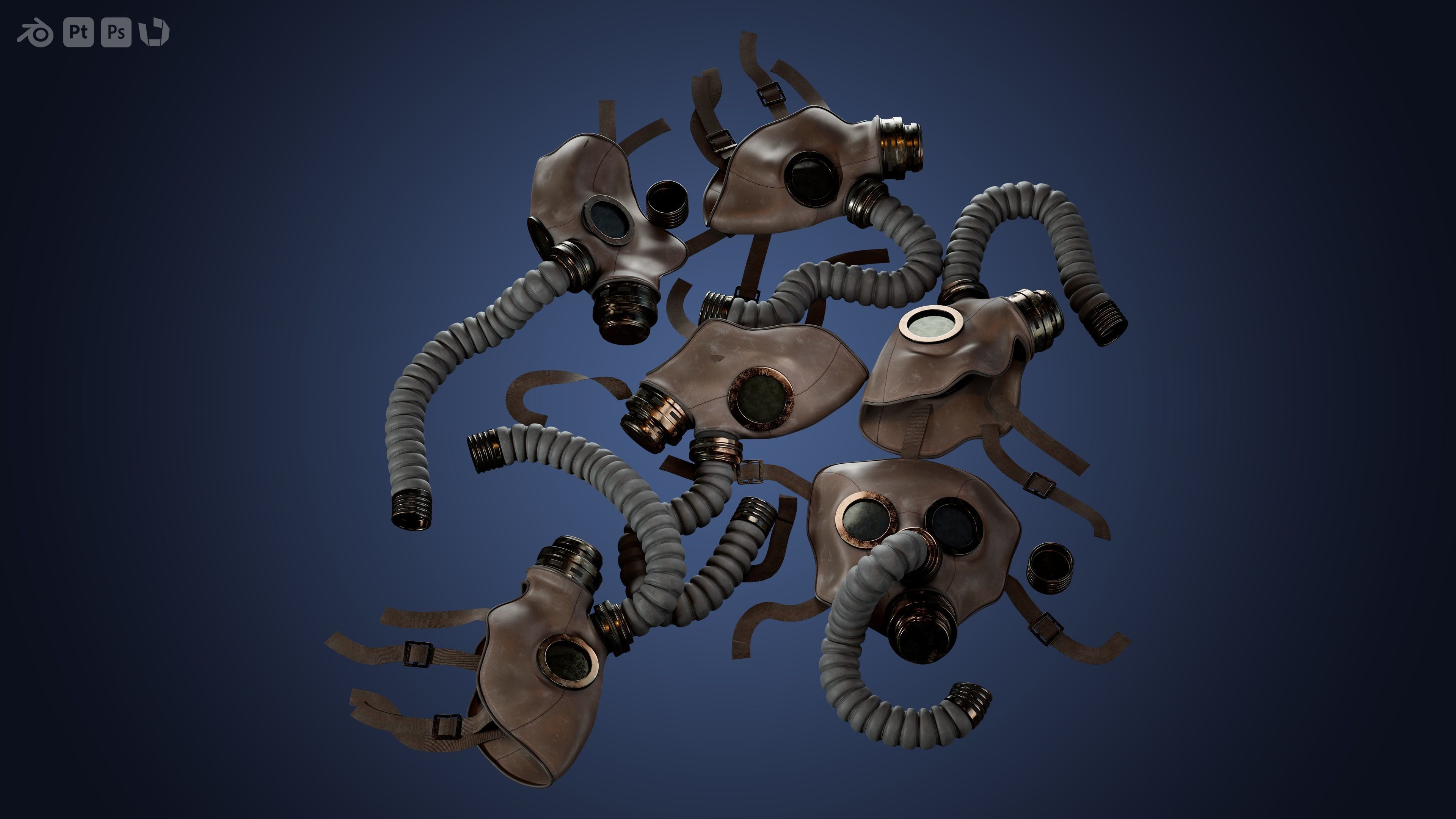 Old gas mask 3D model_3