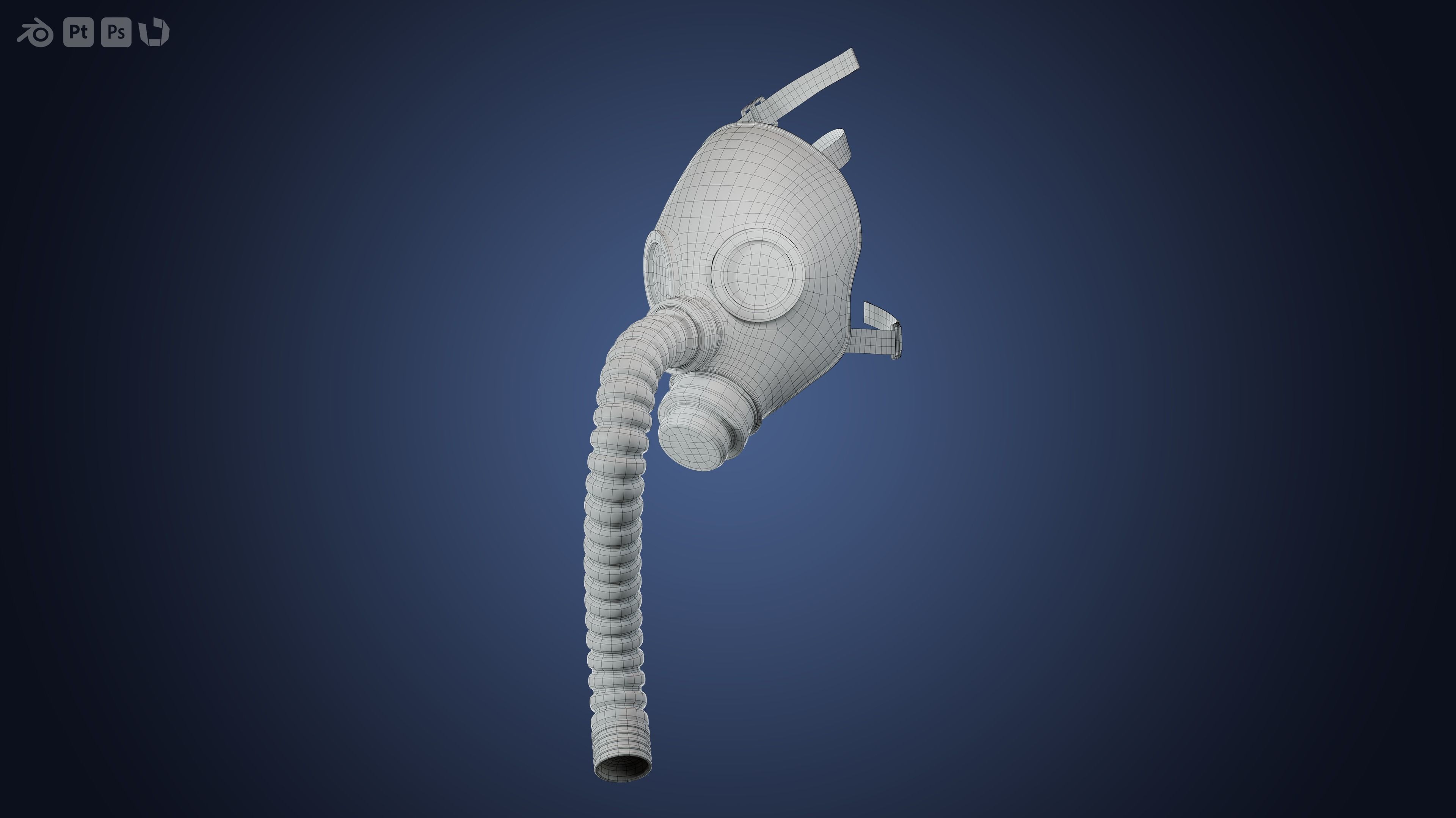 Old gas mask 3D model_4