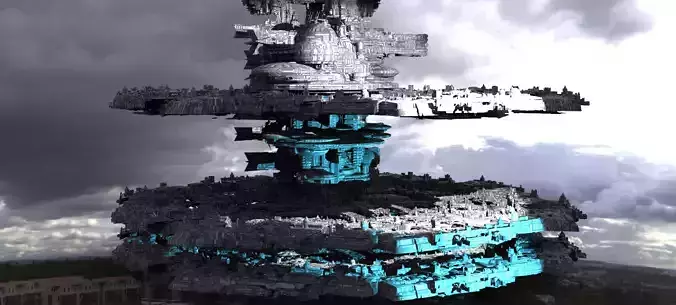 Sci-Fi City dystopia base Series Dark