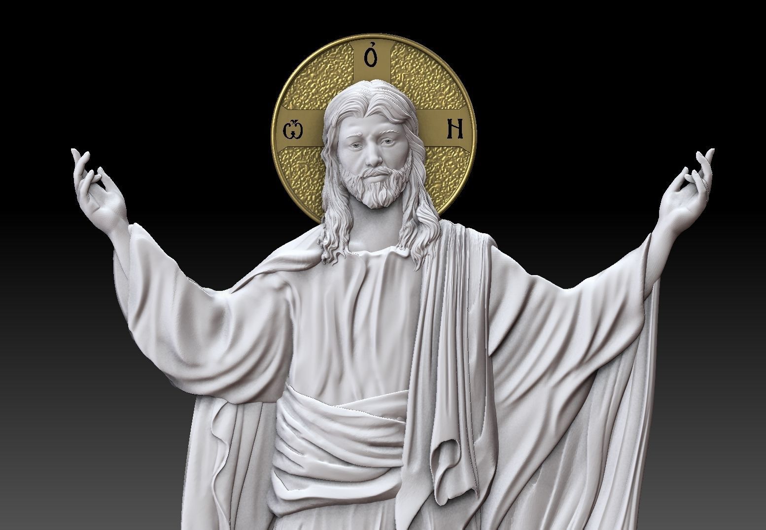 ascension of jesus 3D print model_2
