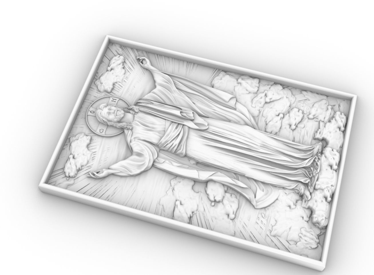 ascension of jesus 3D print model_5