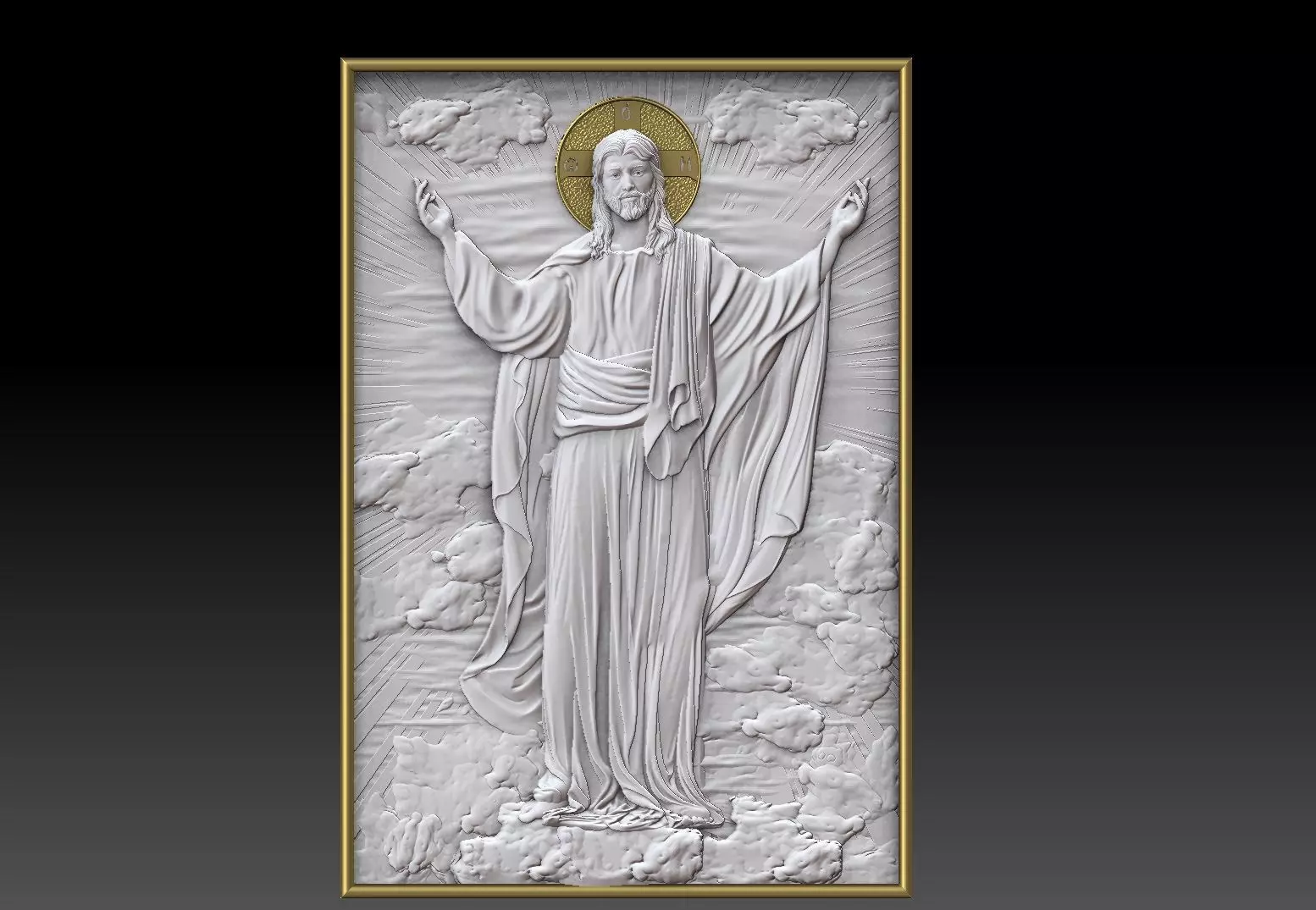ascension of jesus 3D print model_0