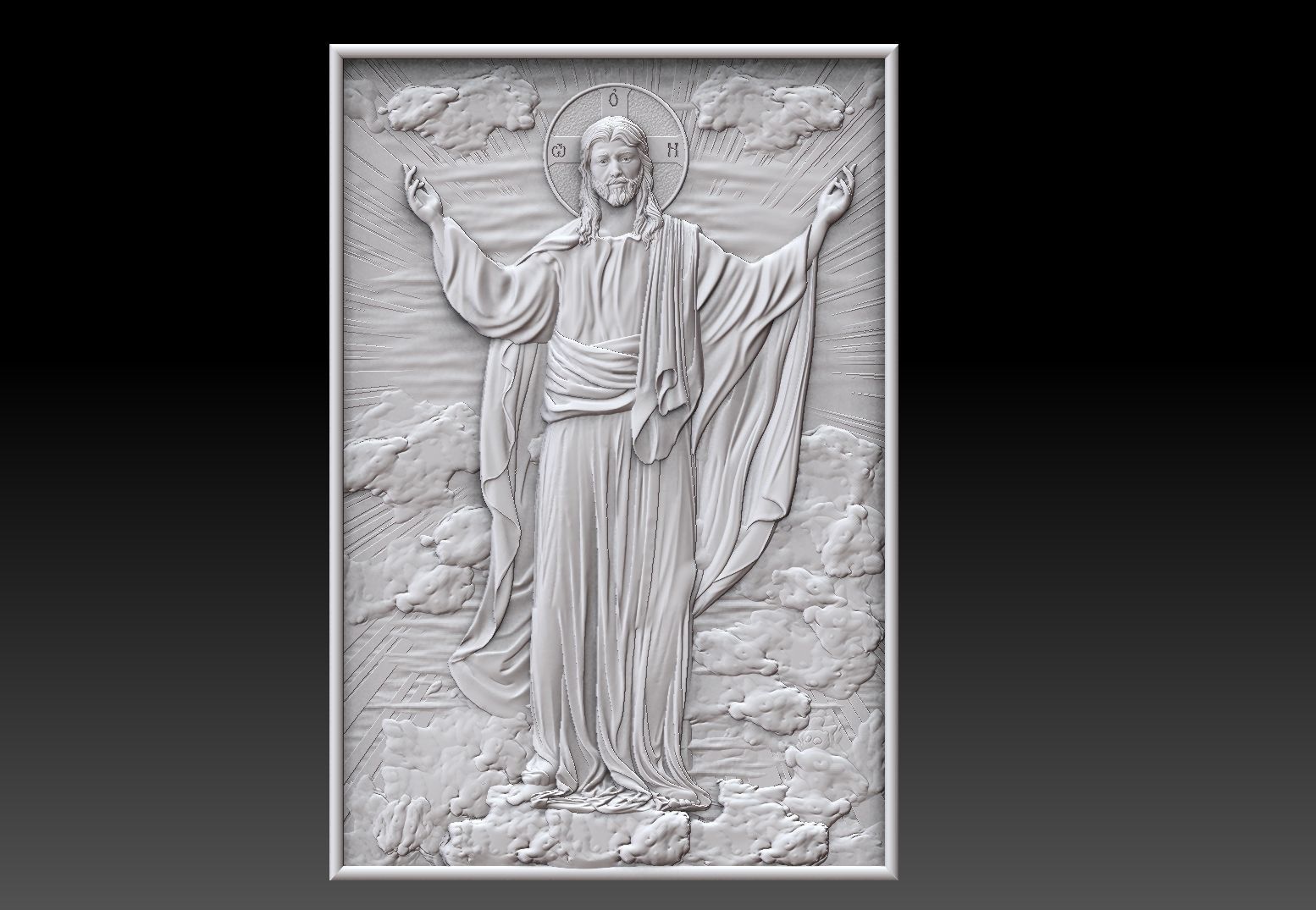 ascension of jesus 3D print model_3