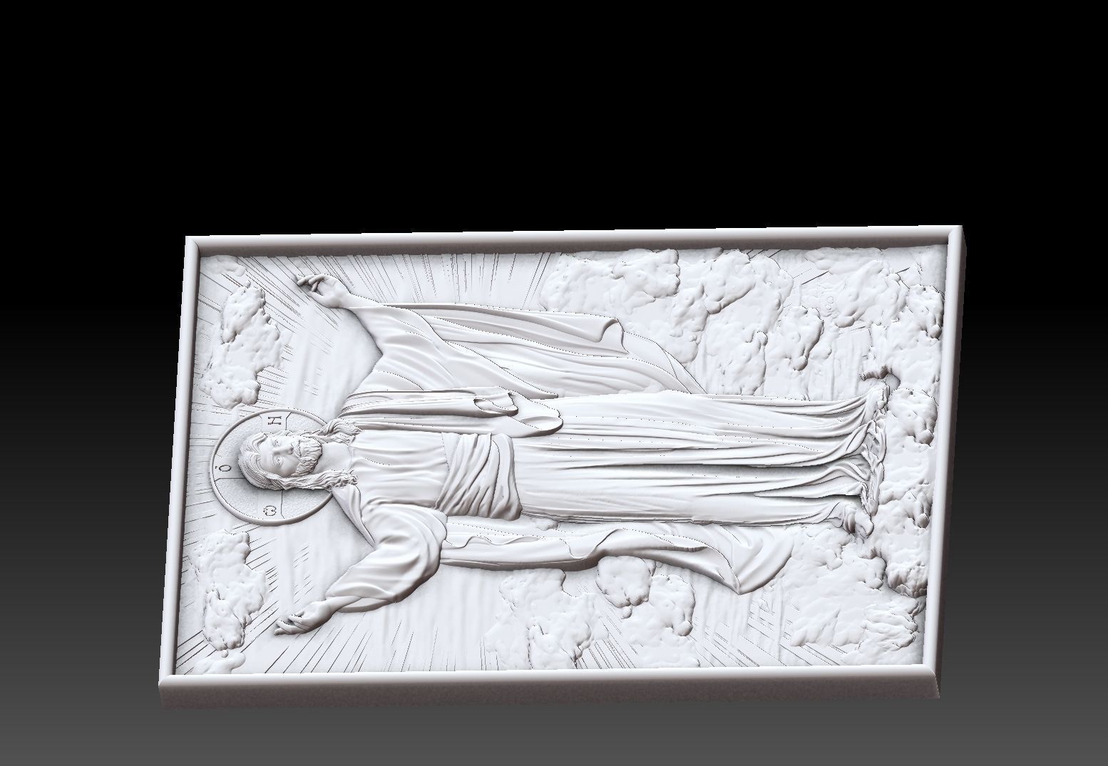 ascension of jesus 3D print model_9