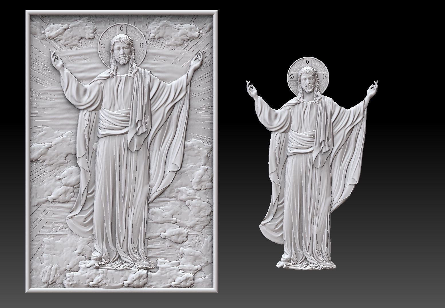 ascension of jesus 3D print model_1