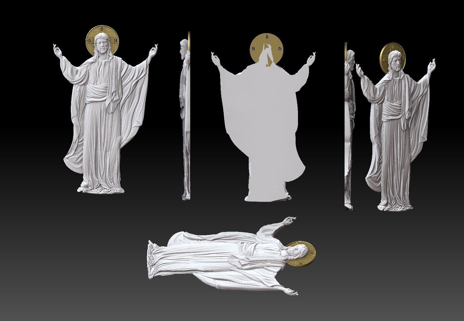 ascension of jesus 3D print model_7