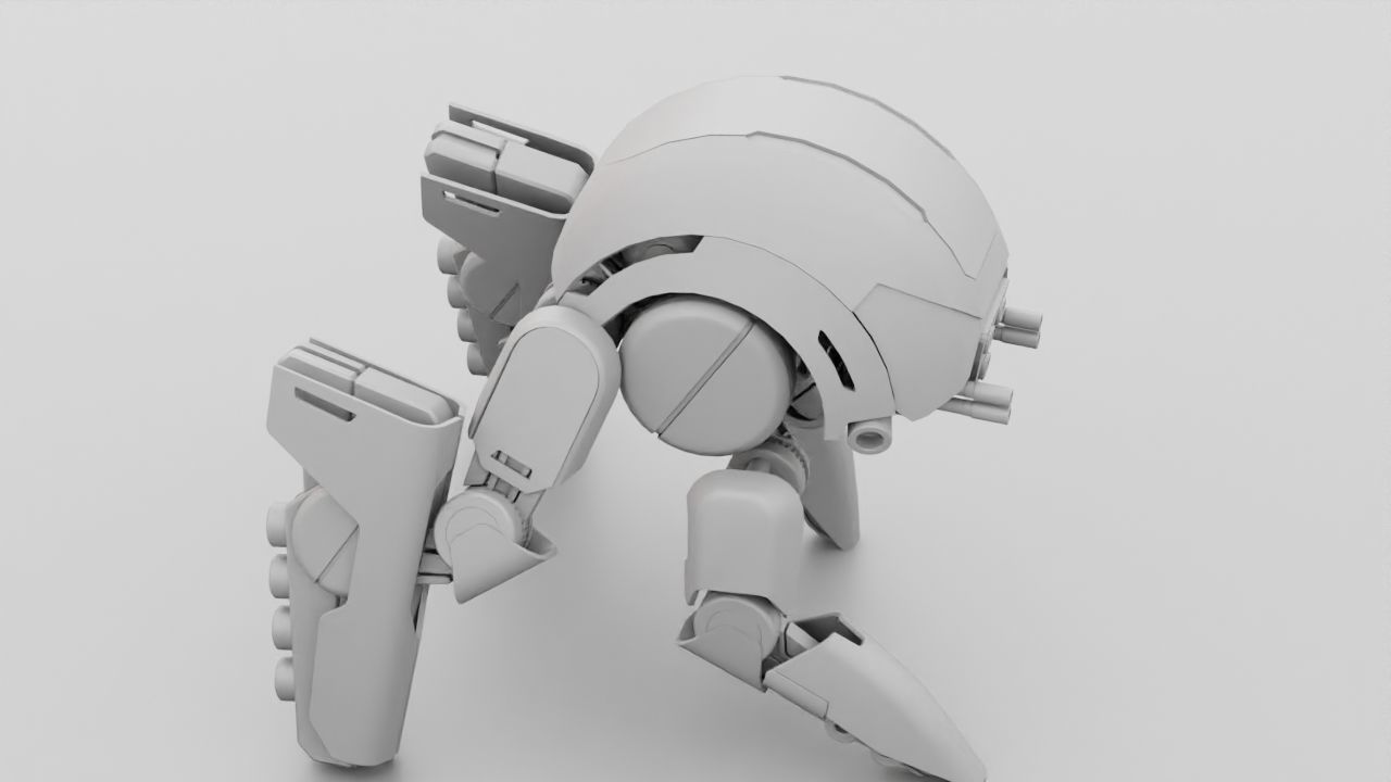 BATTLE DROID S2000  rigged 3D model_35