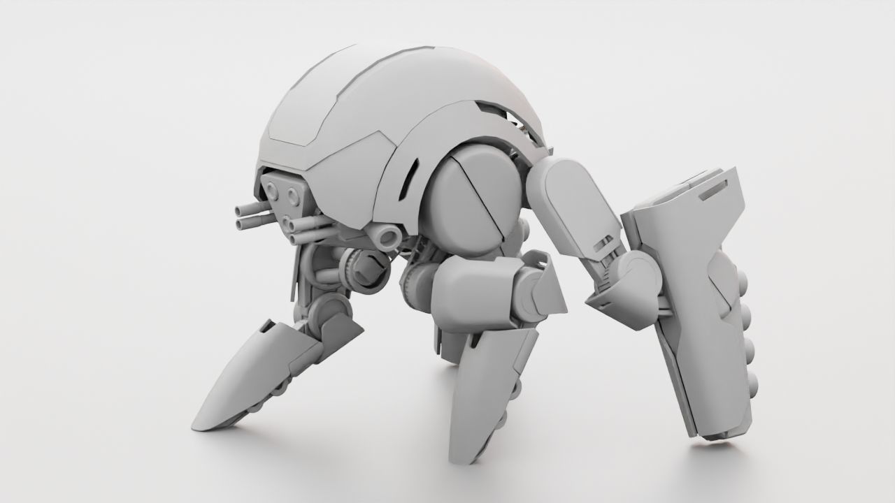 BATTLE DROID S2000  rigged 3D model_36