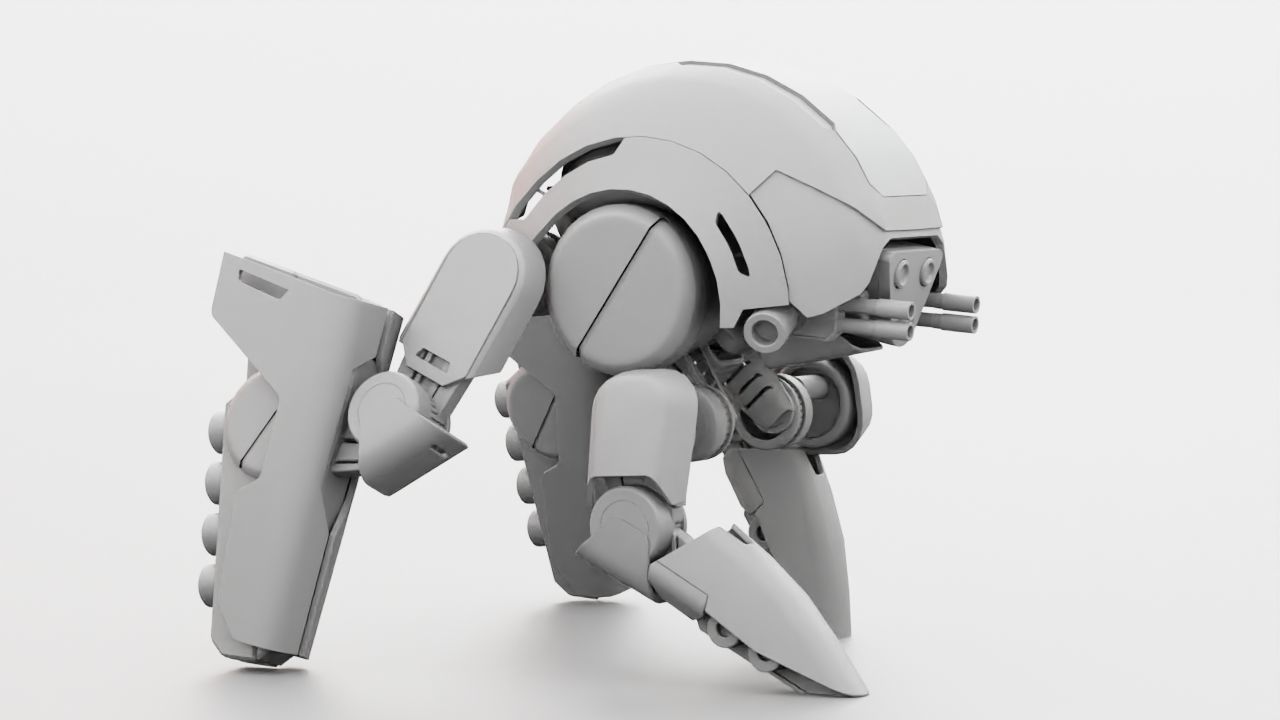 BATTLE DROID S2000  rigged 3D model_33