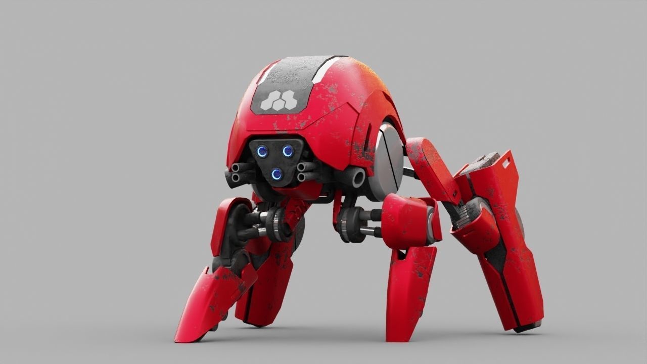 BATTLE DROID S2000  rigged 3D model_1