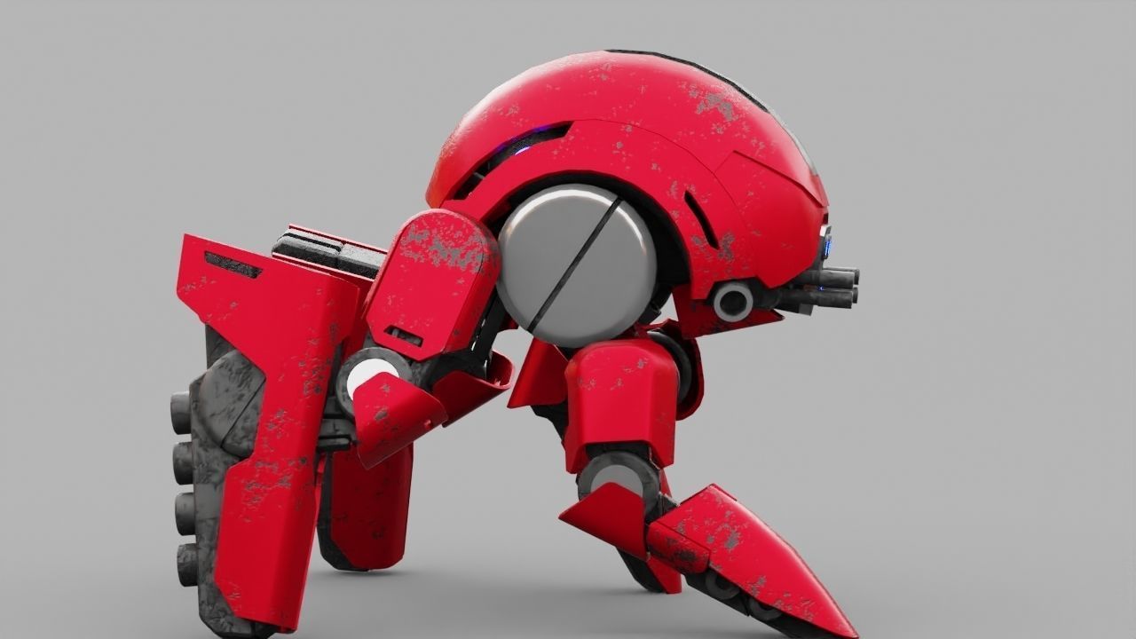 BATTLE DROID S2000  rigged 3D model_7