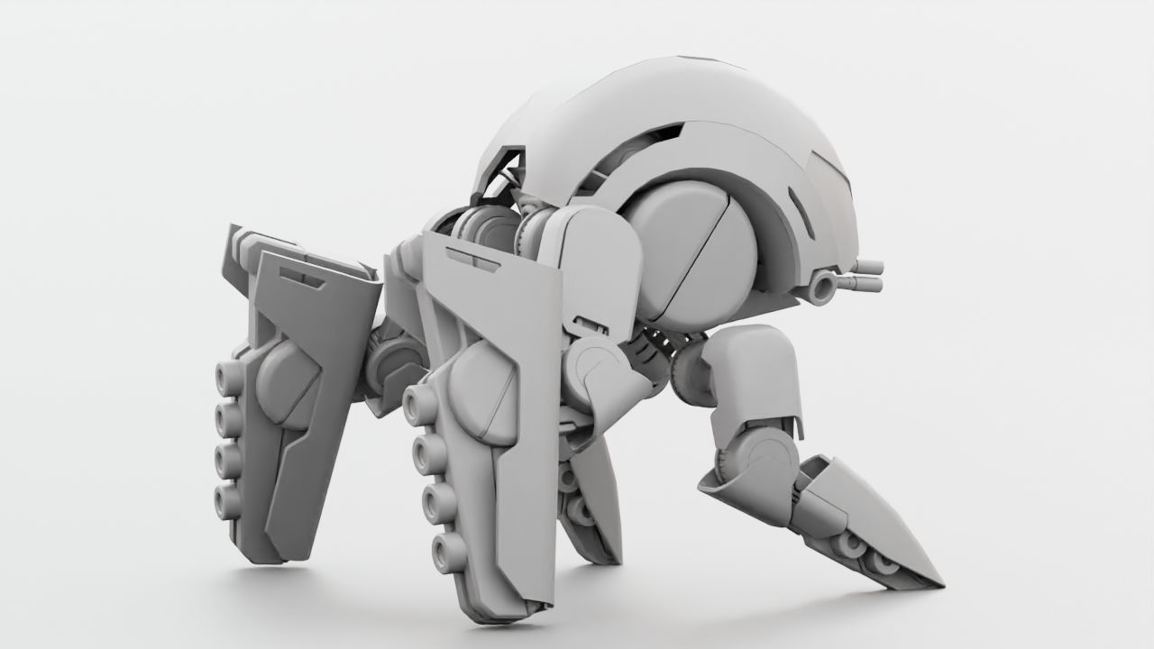 BATTLE DROID S2000  rigged 3D model_34