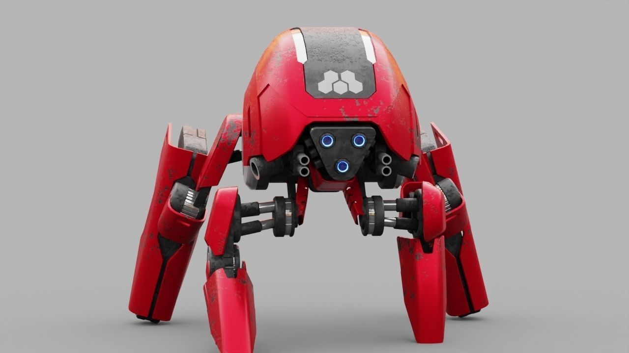 BATTLE DROID S2000  rigged 3D model_3