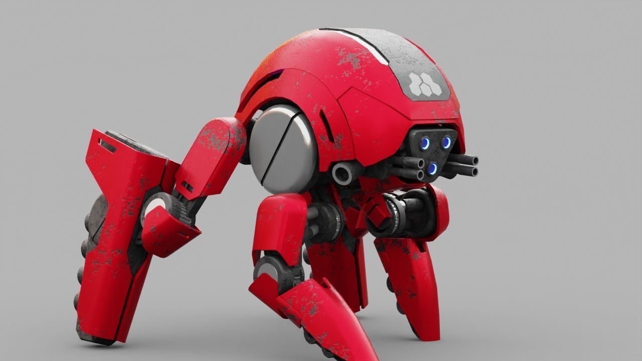 BATTLE DROID S2000  rigged 3D model_5