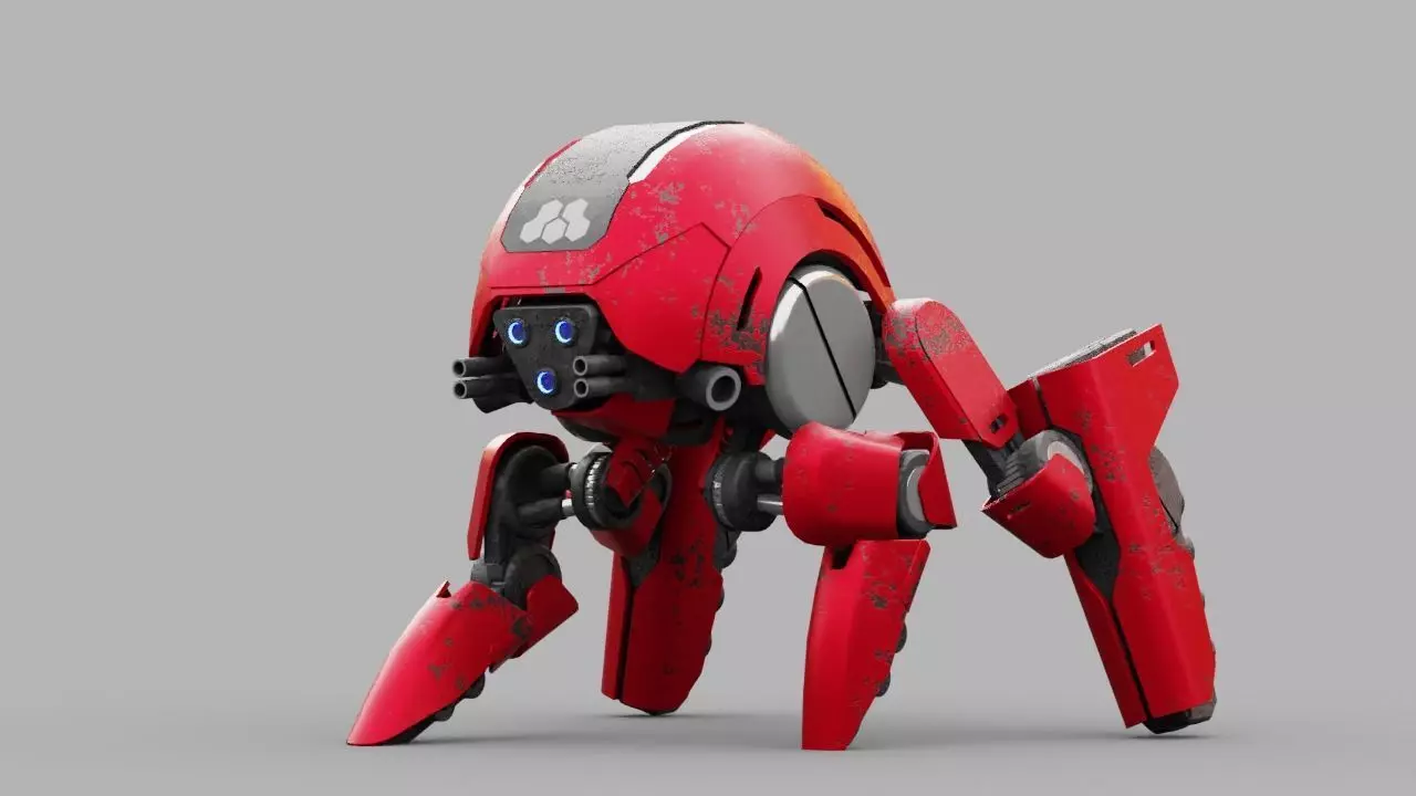 BATTLE DROID S2000  rigged 3D model_0