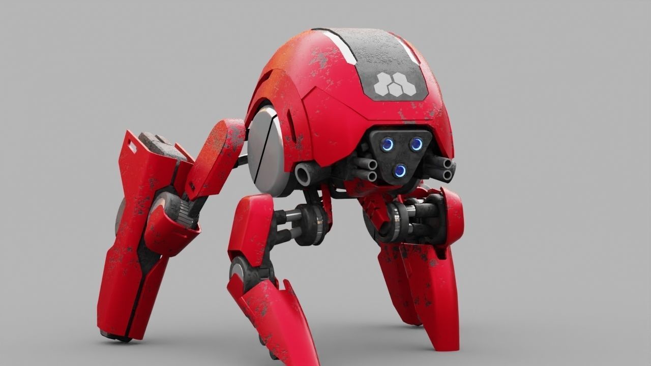 BATTLE DROID S2000  rigged 3D model_4