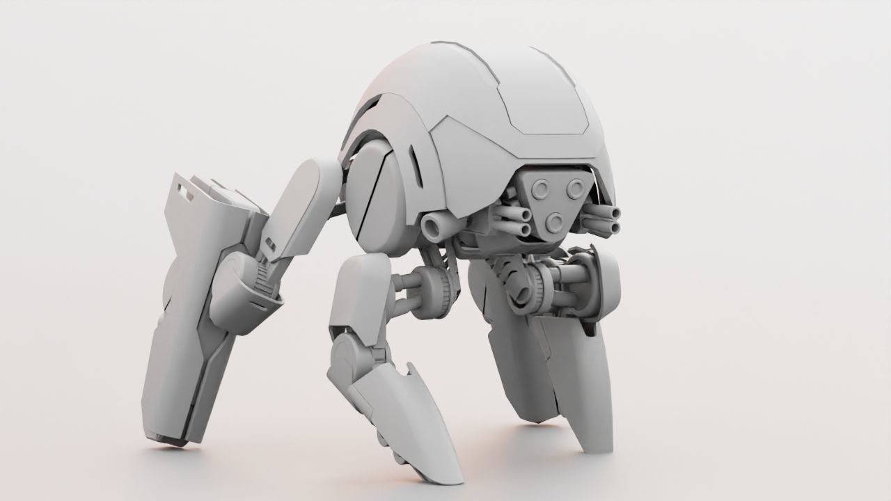BATTLE DROID S2000  rigged 3D model_32