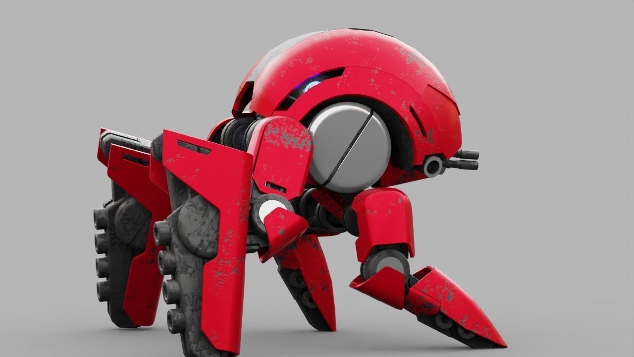 BATTLE DROID S2000  rigged 3D model_8