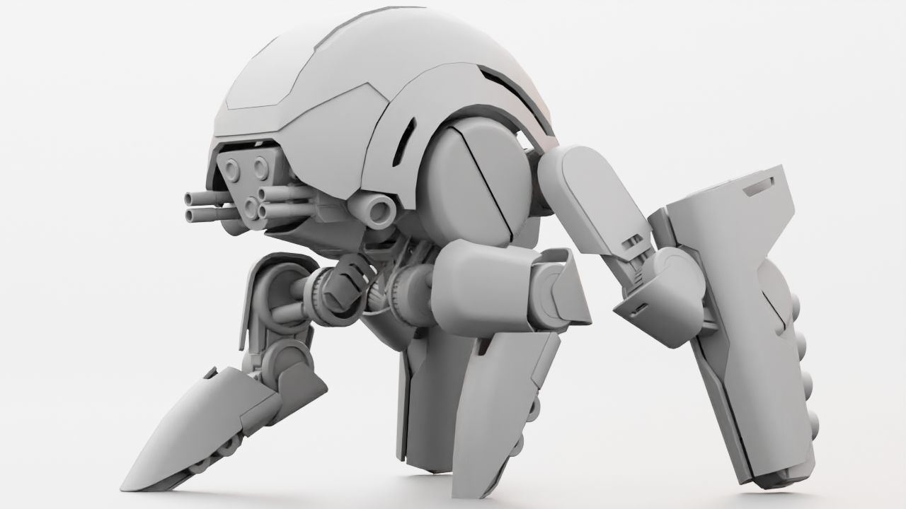 BATTLE DROID S2000  rigged 3D model_30