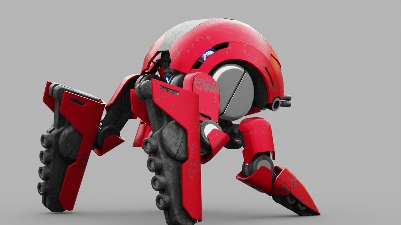 BATTLE DROID S2000  rigged 3D model_9