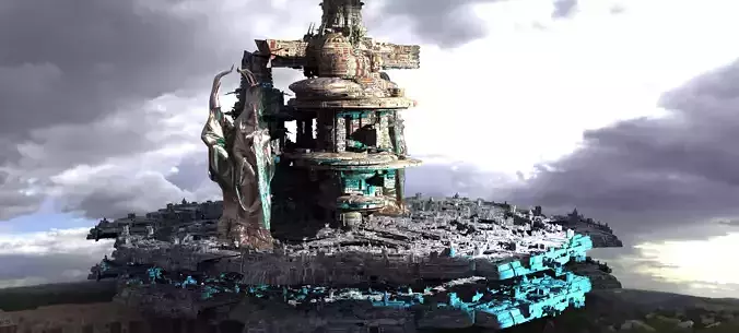 Sci-Fi City dystopia Rule city Royal Kit bash 3D model
