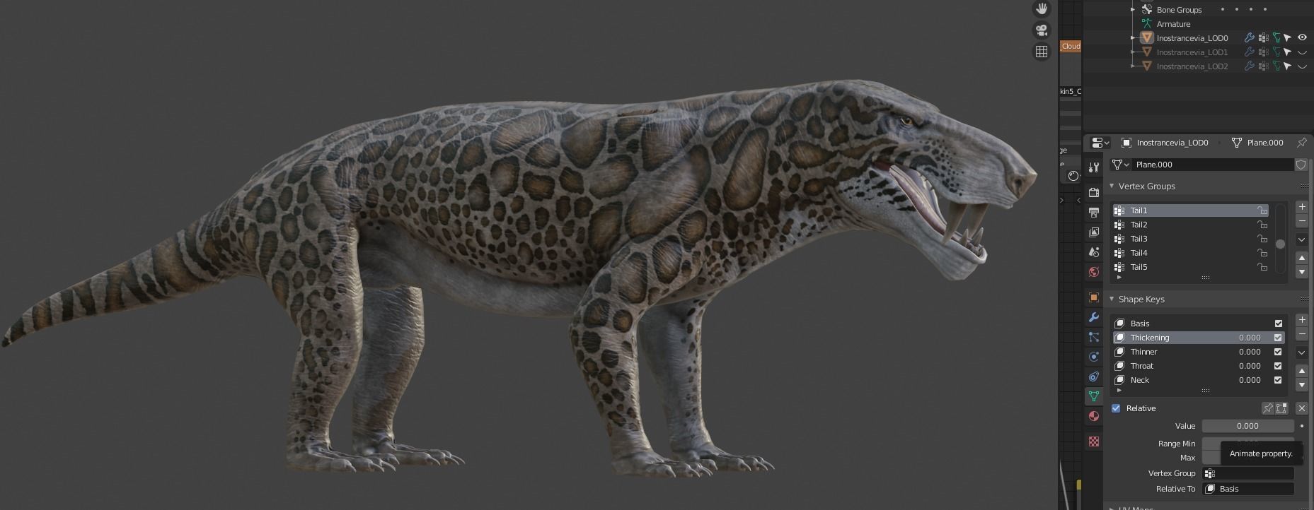 Inostrancevia Low-poly 3D model_14