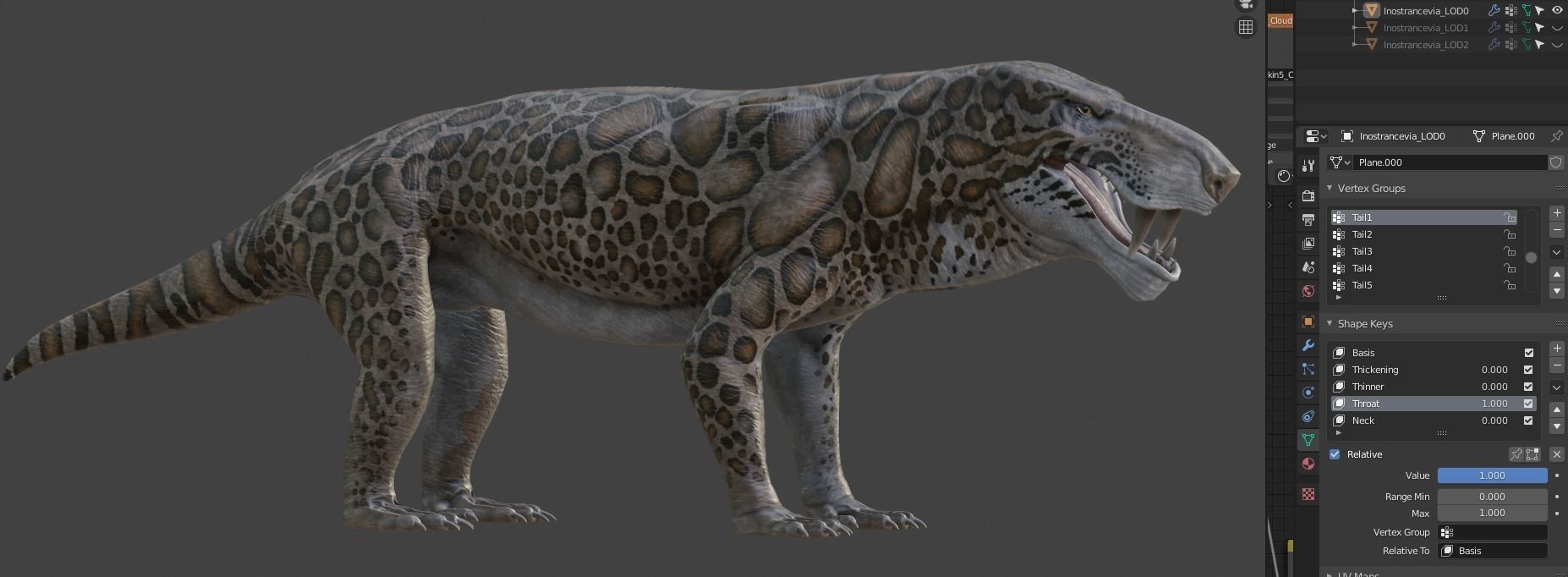 Inostrancevia Low-poly 3D model_11