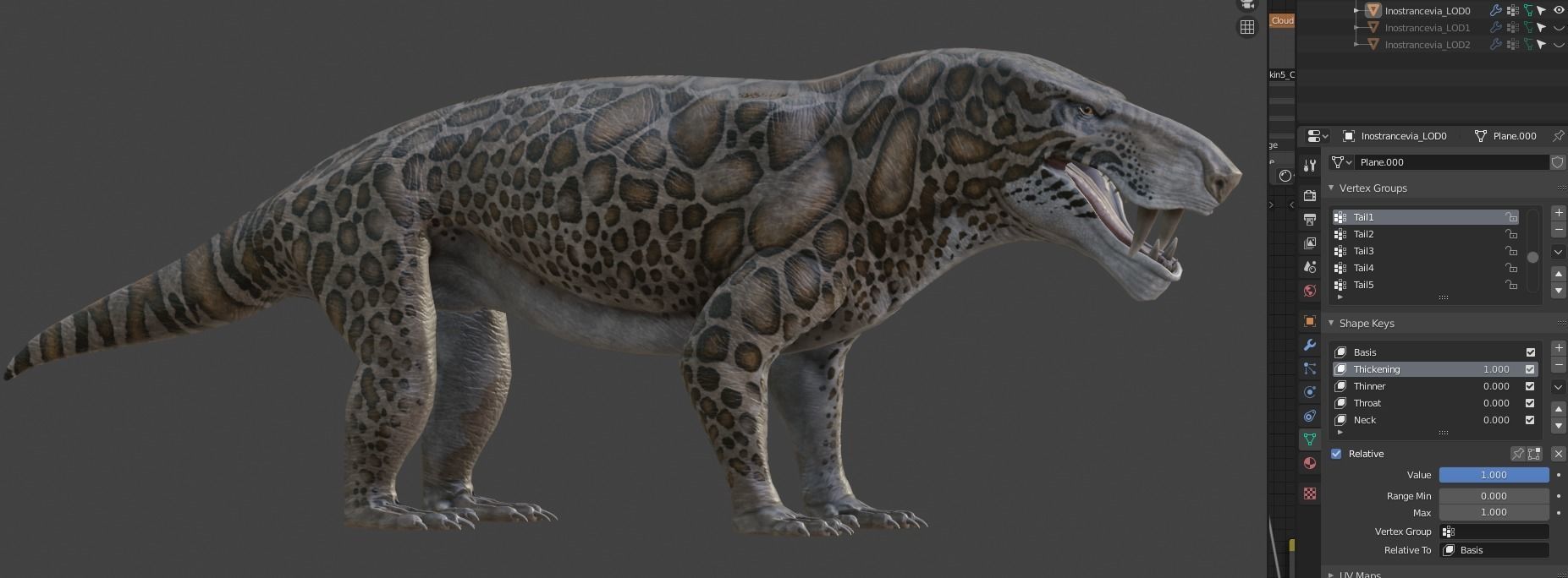 Inostrancevia Low-poly 3D model_12