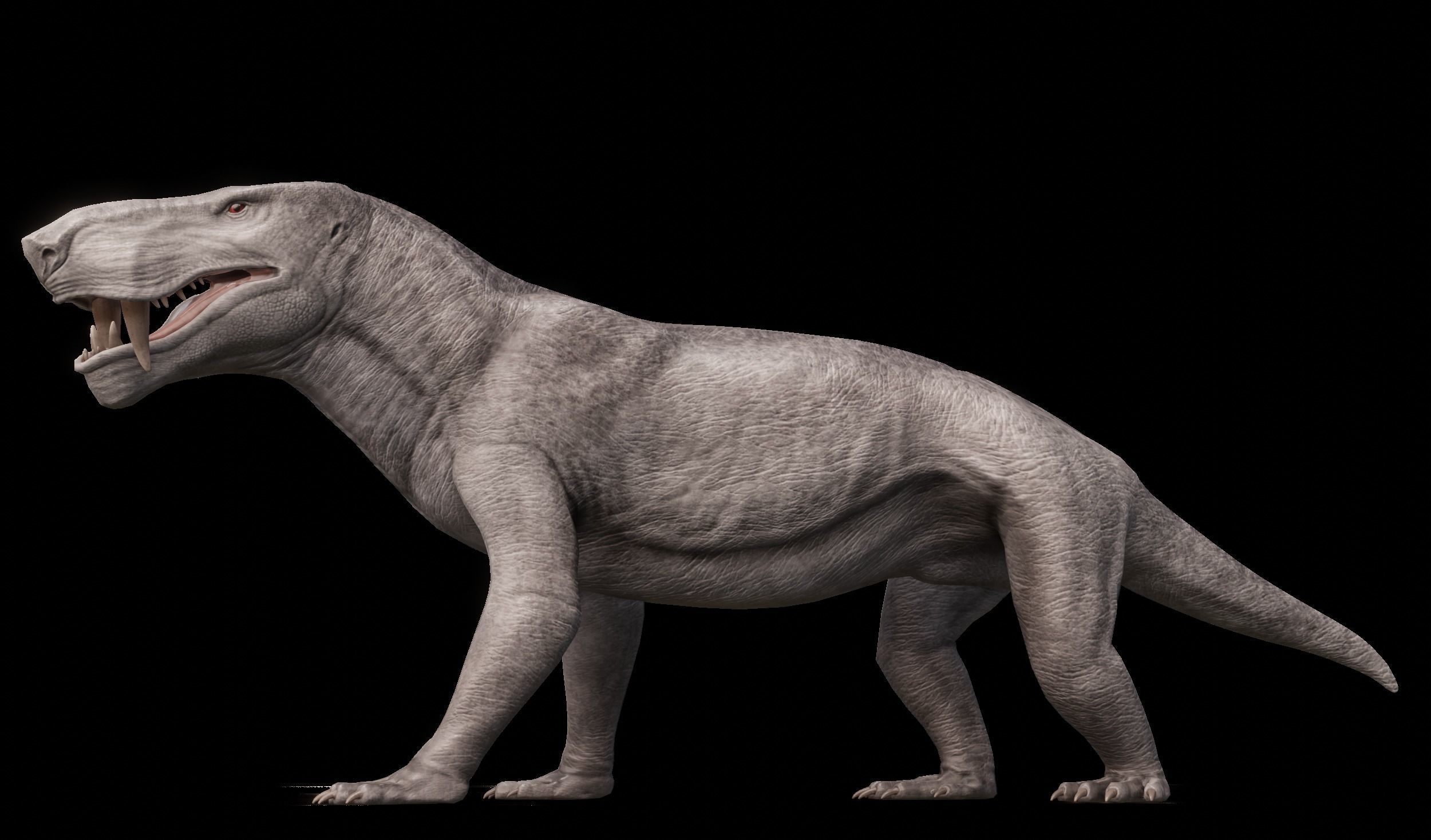 Inostrancevia Low-poly 3D model_3