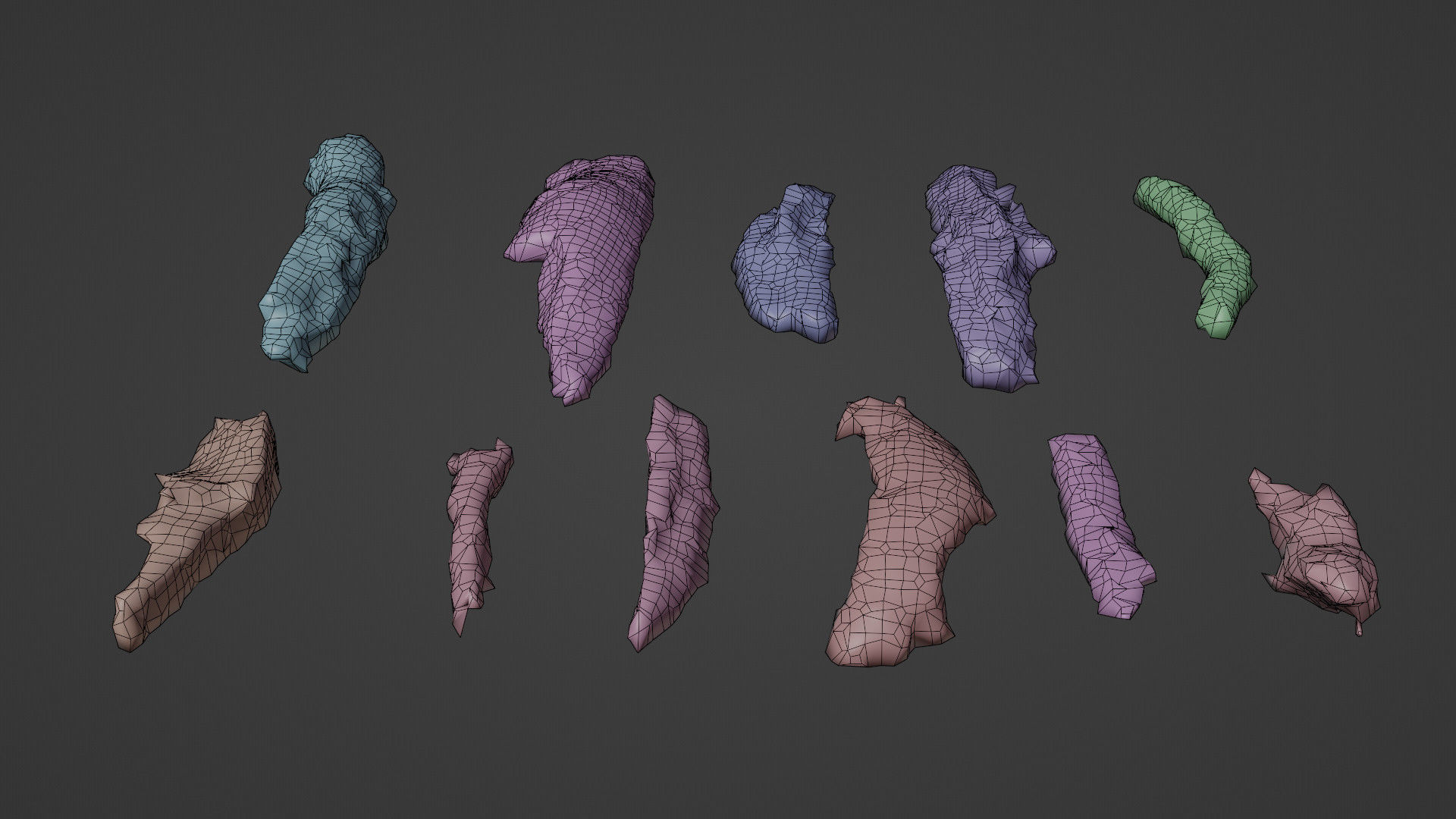 Wood Rubble Volume 2 Low-poly 3D model_7