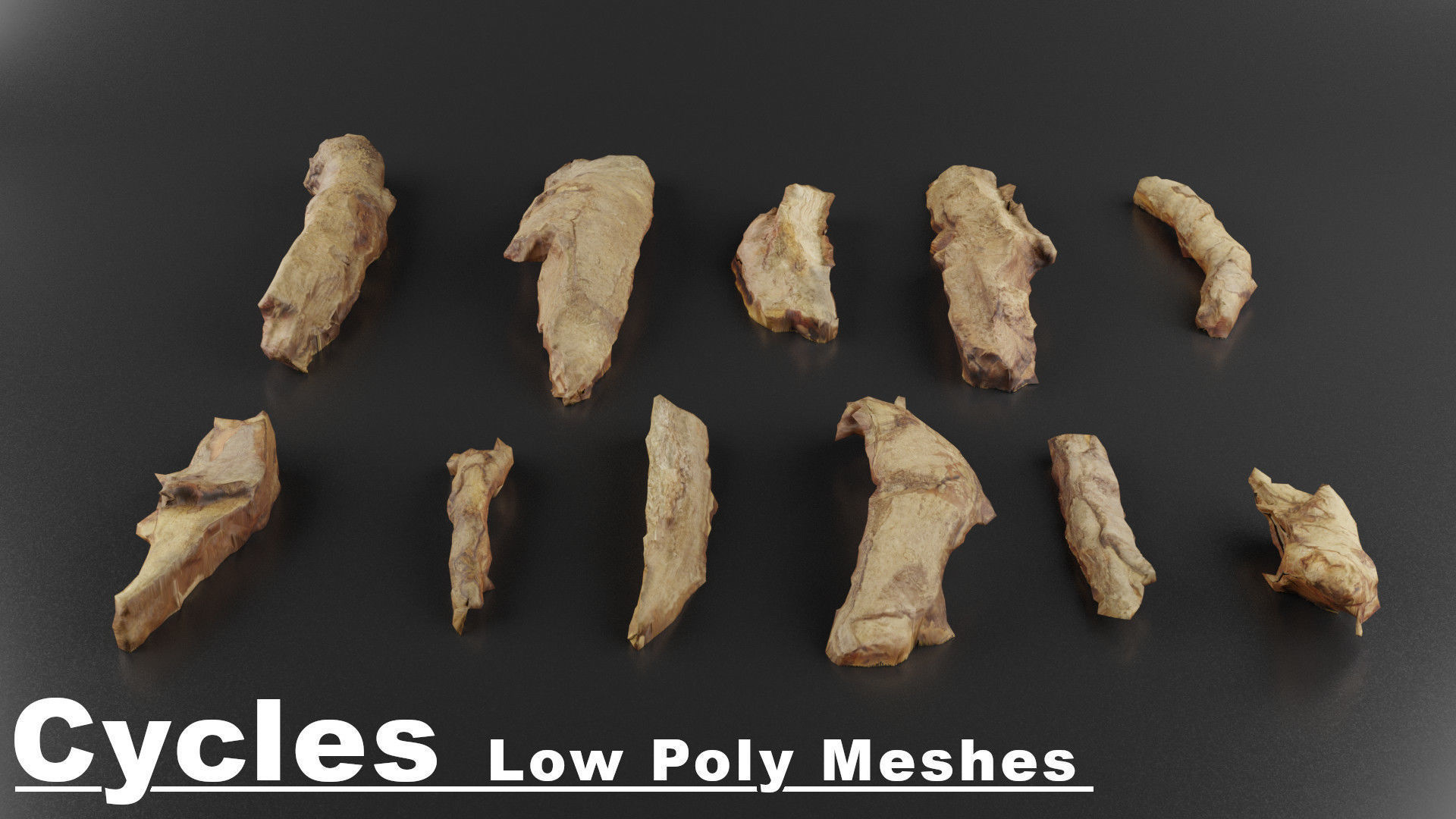 Wood Rubble Volume 2 Low-poly 3D model_8