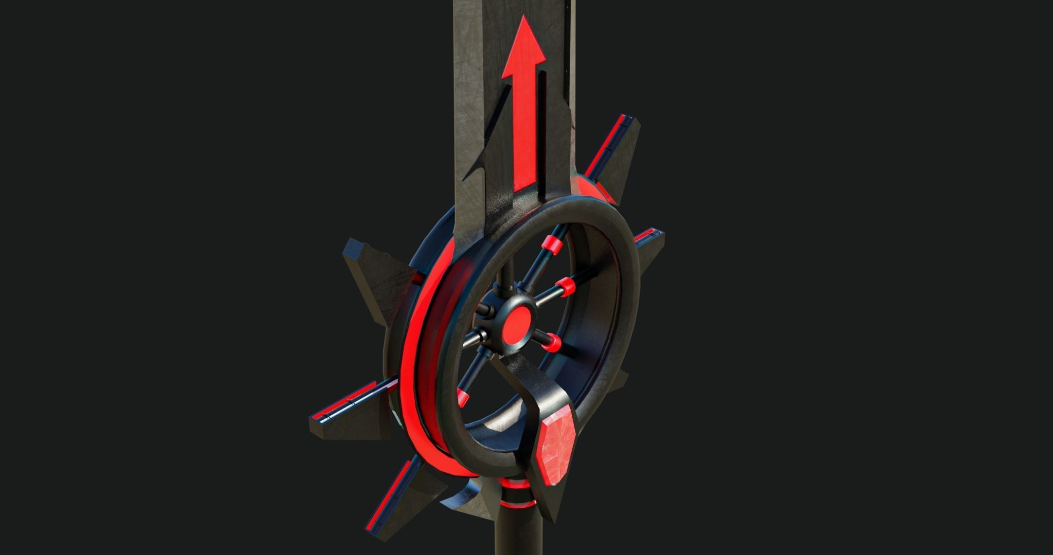 Fantasy Spear Glow 09 Game-Ready with PBR Textures Included Low-poly 3D model_21