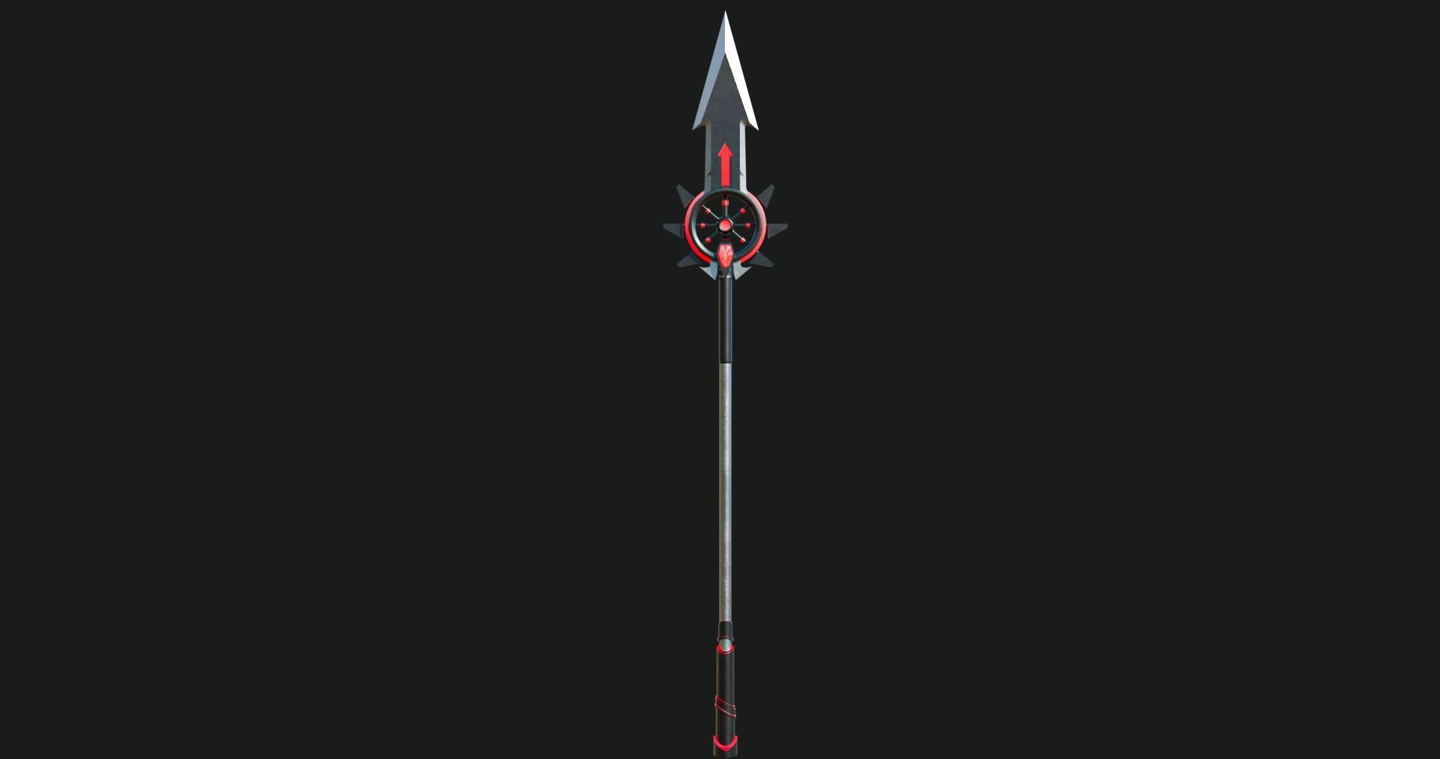 Fantasy Spear Glow 09 Game-Ready with PBR Textures Included Low-poly 3D model_15