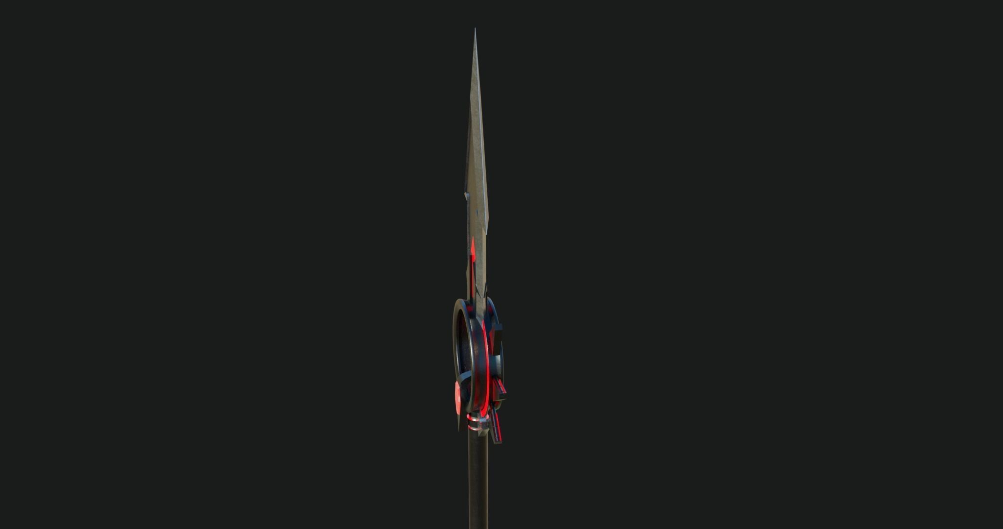 Fantasy Spear Glow 09 Game-Ready with PBR Textures Included Low-poly 3D model_12