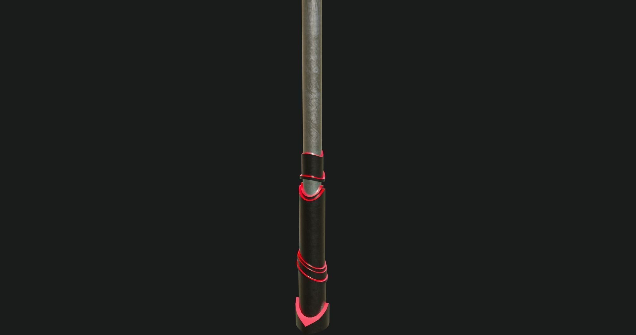 Fantasy Spear Glow 09 Game-Ready with PBR Textures Included Low-poly 3D model_8