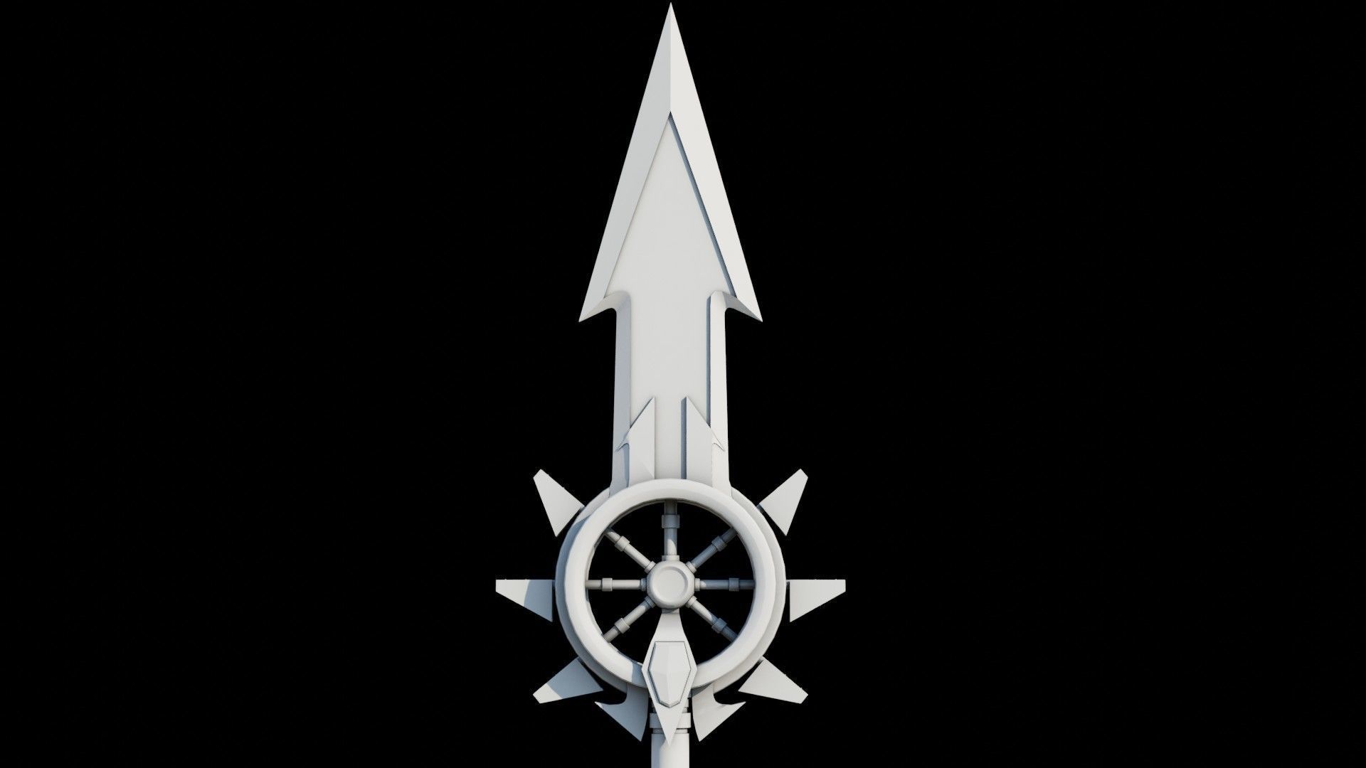 Fantasy Spear Glow 09 Game-Ready with PBR Textures Included Low-poly 3D model_23