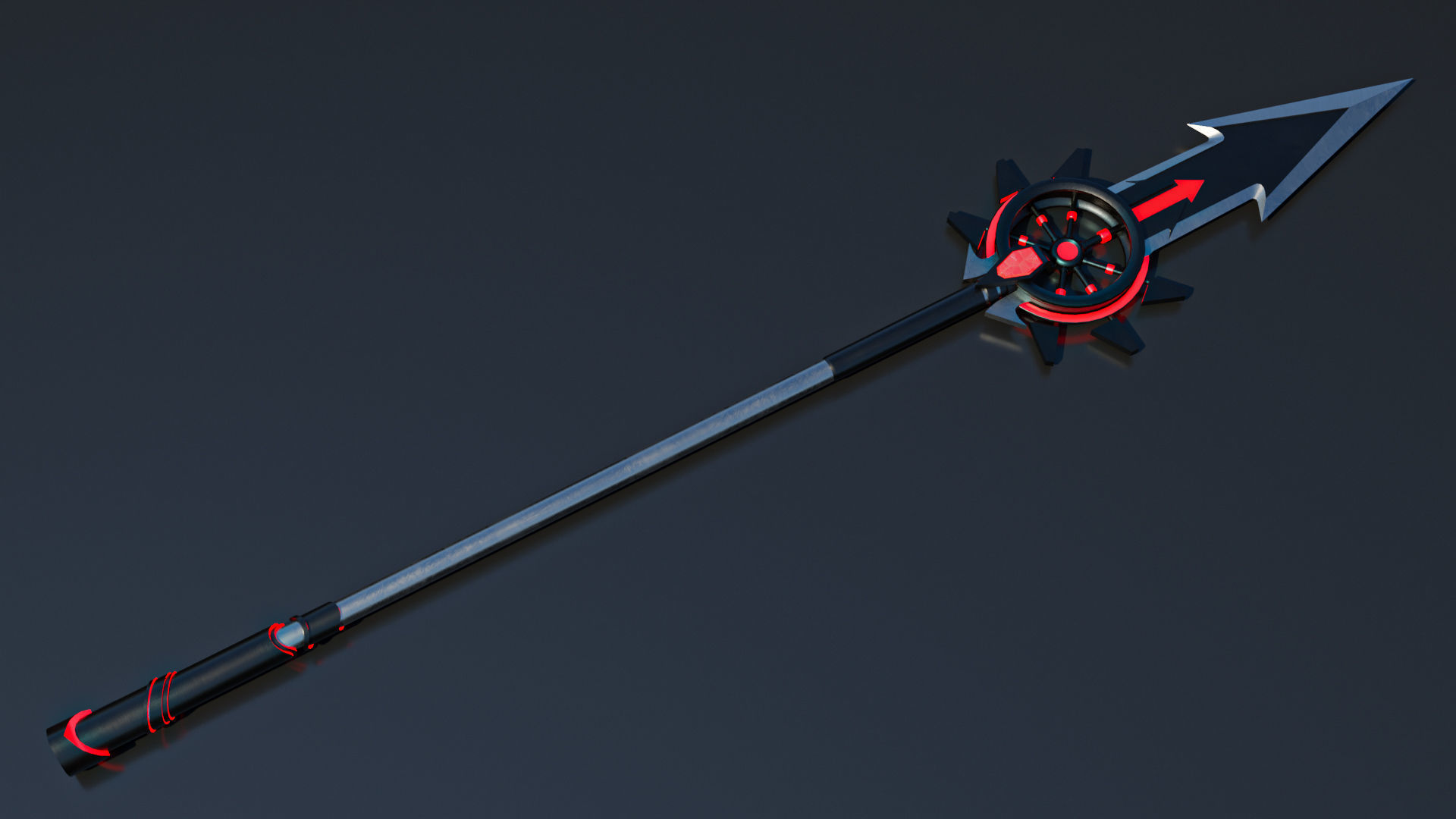 Fantasy Spear Glow 09 Game-Ready with PBR Textures Included Low-poly 3D model_1