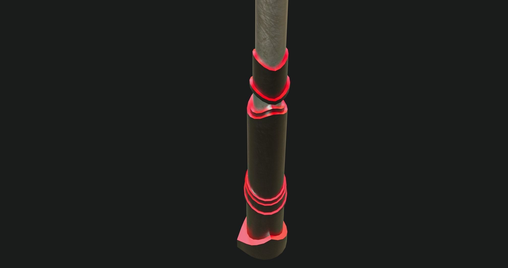 Fantasy Spear Glow 09 Game-Ready with PBR Textures Included Low-poly 3D model_16