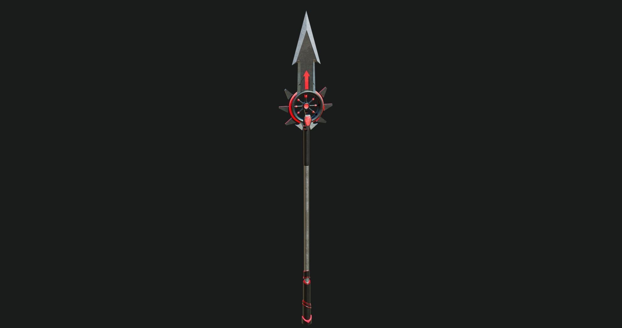 Fantasy Spear Glow 09 Game-Ready with PBR Textures Included Low-poly 3D model_2