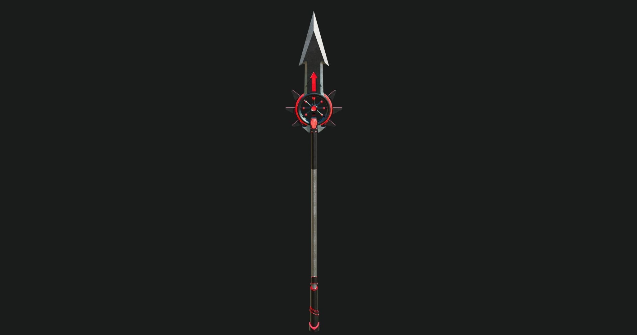 Fantasy Spear Glow 09 Game-Ready with PBR Textures Included Low-poly 3D model_6