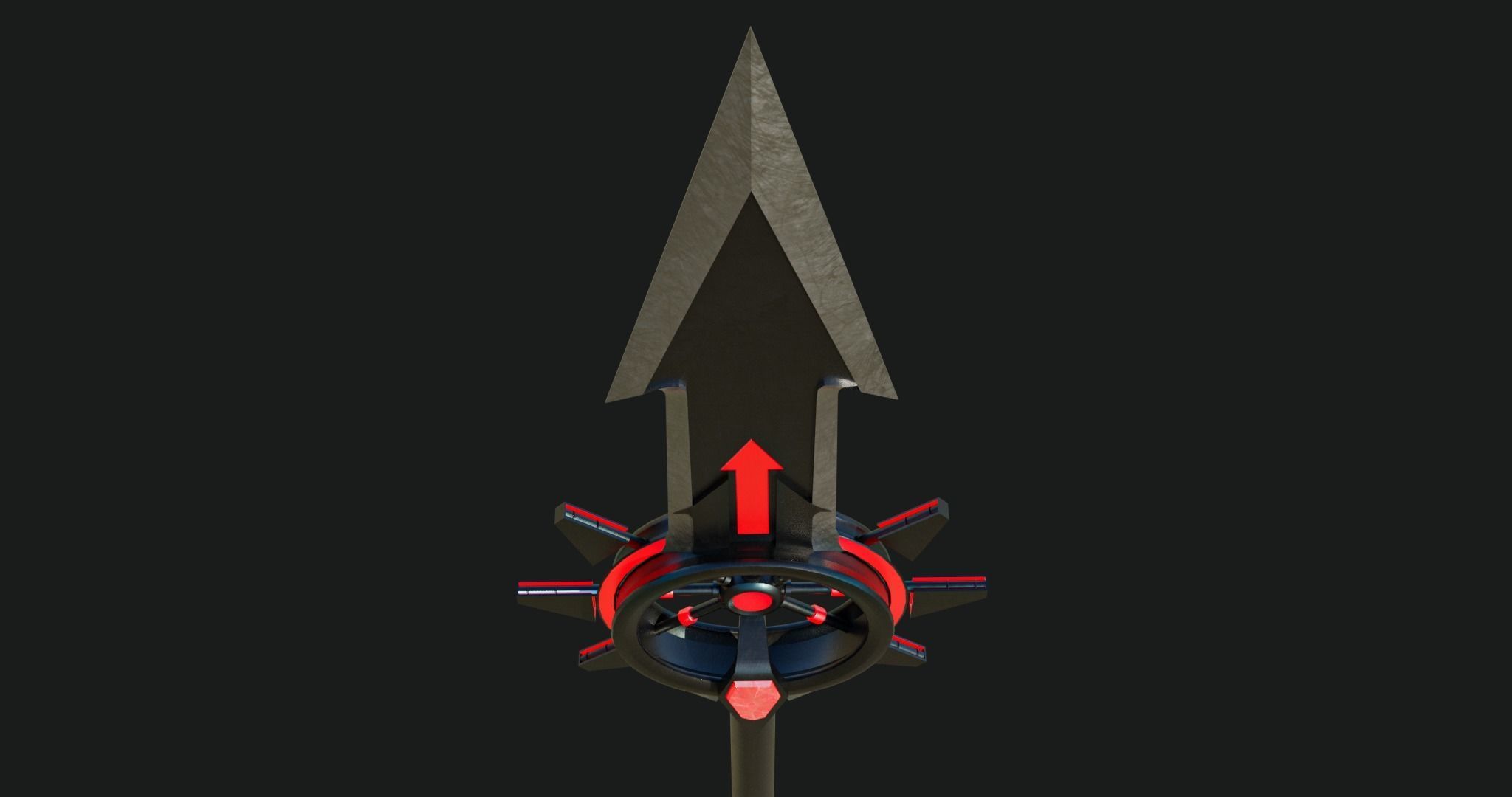 Fantasy Spear Glow 09 Game-Ready with PBR Textures Included Low-poly 3D model_13