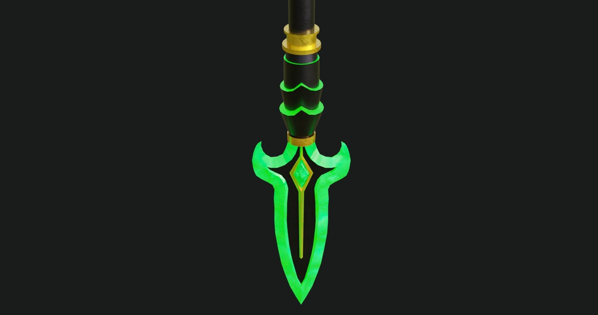 Fantasy Spear Glow 10 Game-Ready PBR Textures Included Low-poly 3D model_24